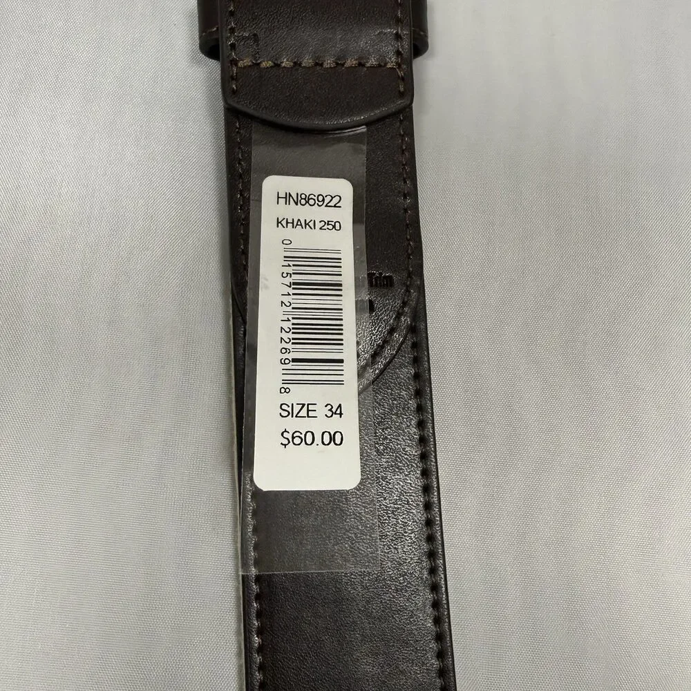 Original Penguin Mens 34 Belt Khaki Canvas Nautical Anchor Sailboat NWT $60